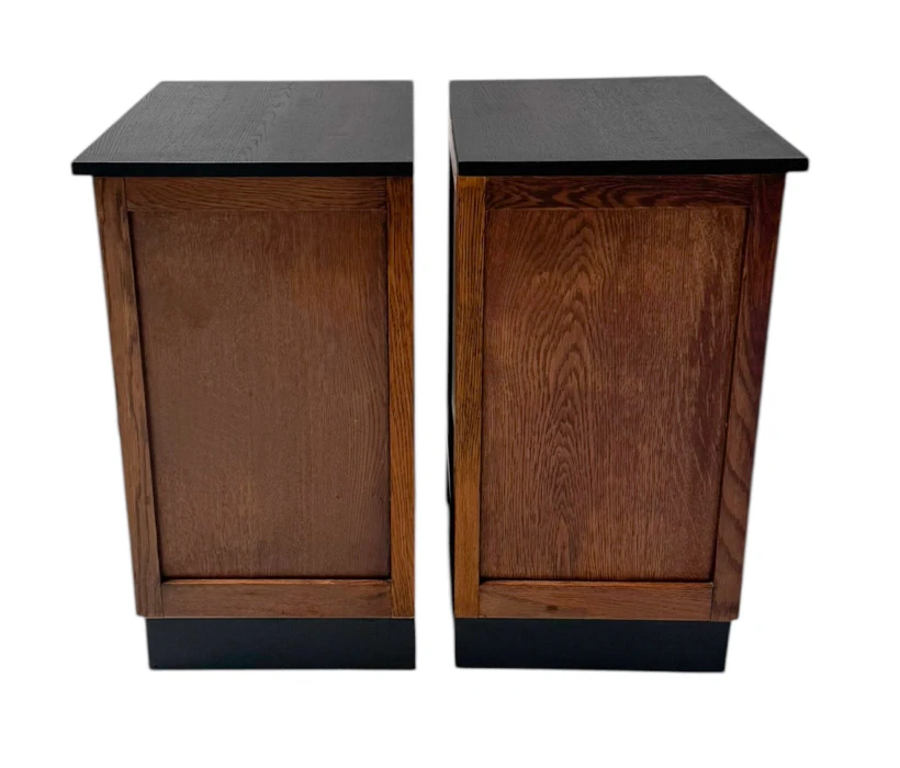 Two Art Deco Modernist Nightstands or Bedside Tables, 1920s